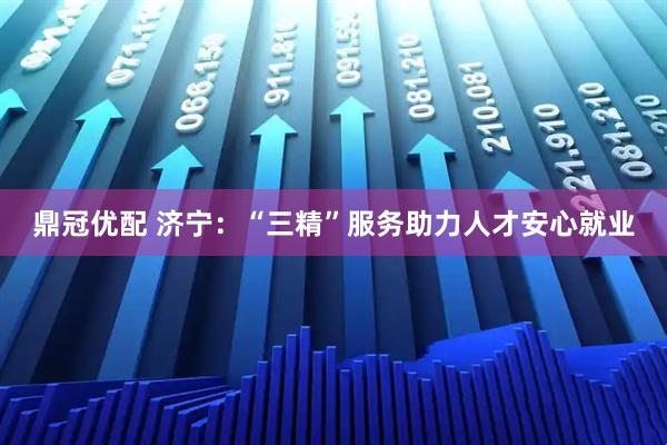 鼎冠优配 济宁：“三精”服务助力人才安心就业