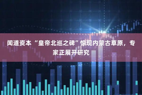 闻道资本 “皇帝北巡之碑”惊现内蒙古草原，专家正展开研究